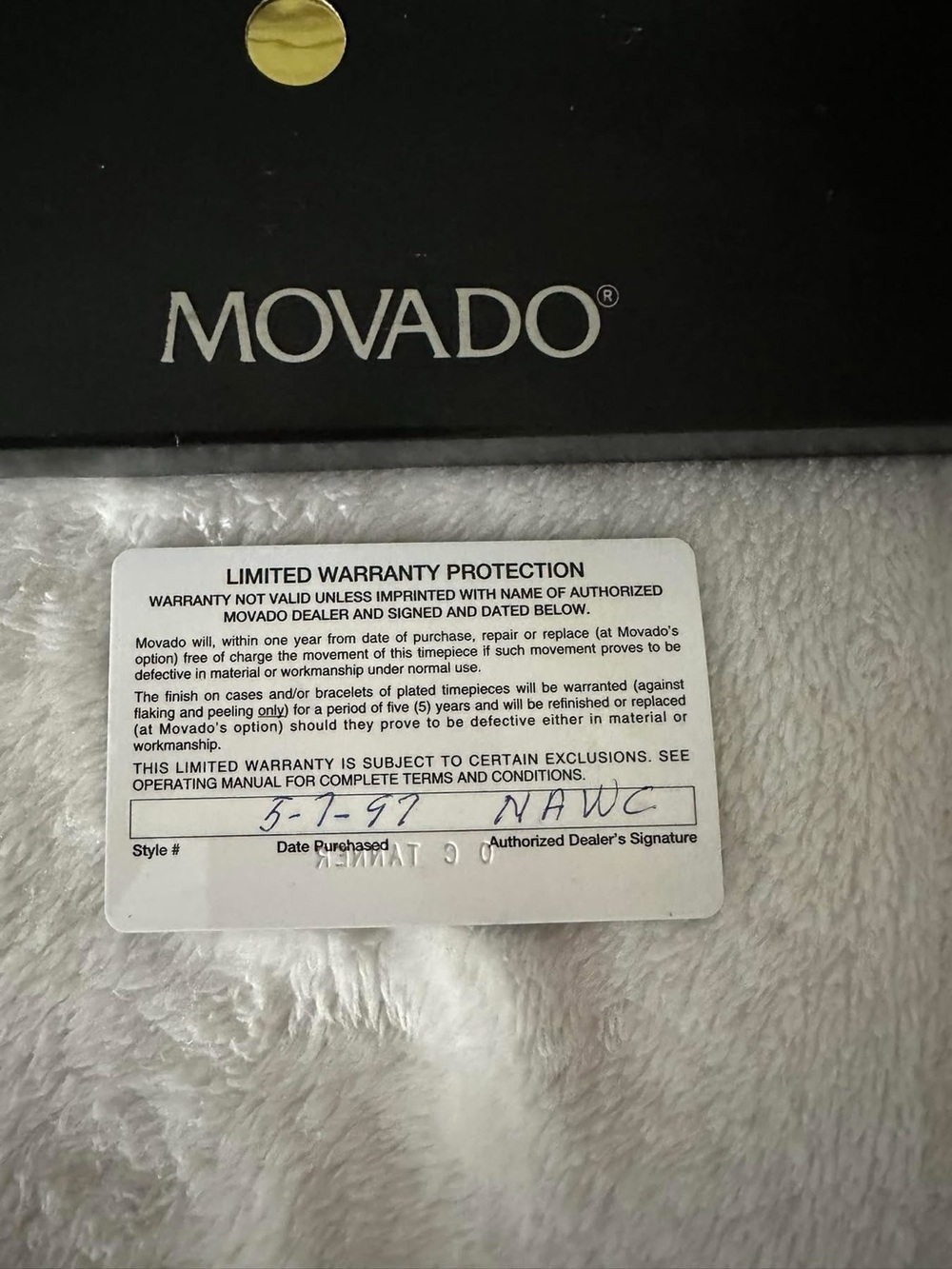 New Old Stock from 1997 w 10k Gold and Stainless Steel Case Museum MOVADO Watch - Picture 6 of 15